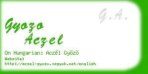 gyozo aczel business card